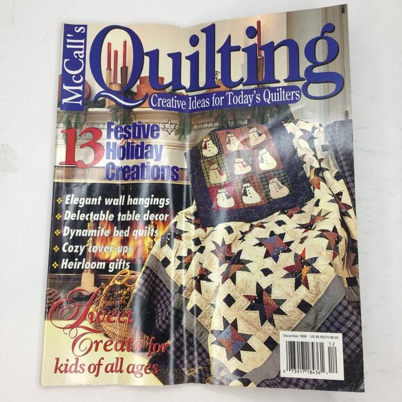 Vintage McCalls Quilting Magazine Festive Holiday Creations Dec 1998 Patterns - Picture 1 of 10